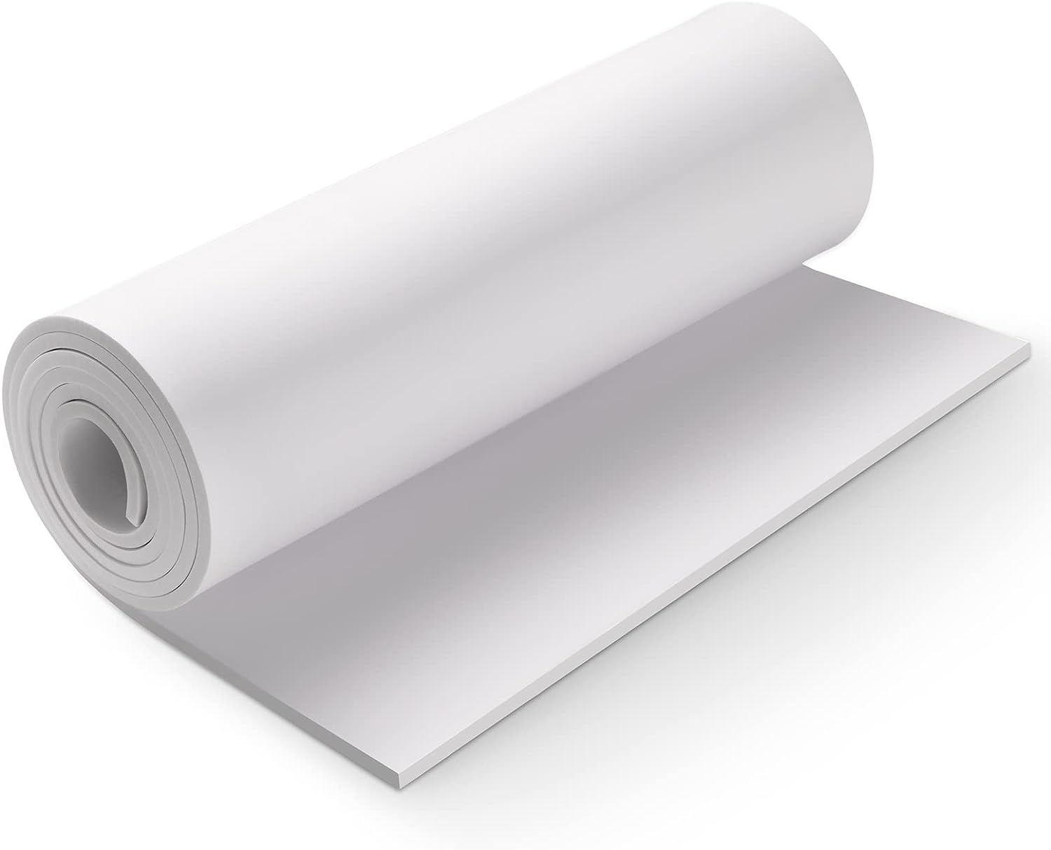 White Eva Foam Cosplay Sheets Roll Premium Eva Foam 6mm Thick 49"x13.9" High Density 86kg/m3 For Cosplay Costume Crafts DIY Projects By PAIDU