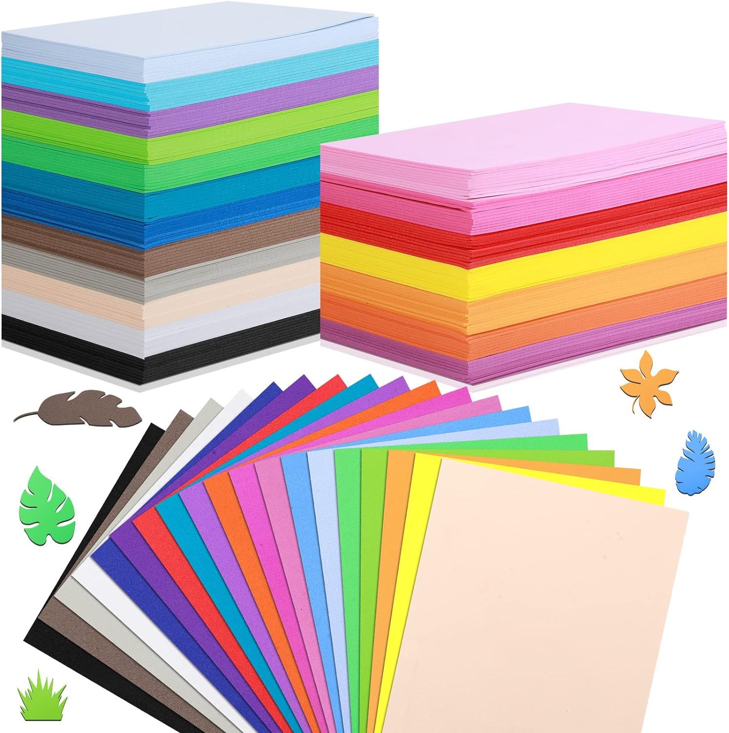 200 Sheets Colorful Eva Foam Sheets Crafts Rainbow Colorful Foam Sheets Assorted Colors Foam Paper For Projects Art Signs Cards Scrapbooking DIY Handcraft By PAIDU