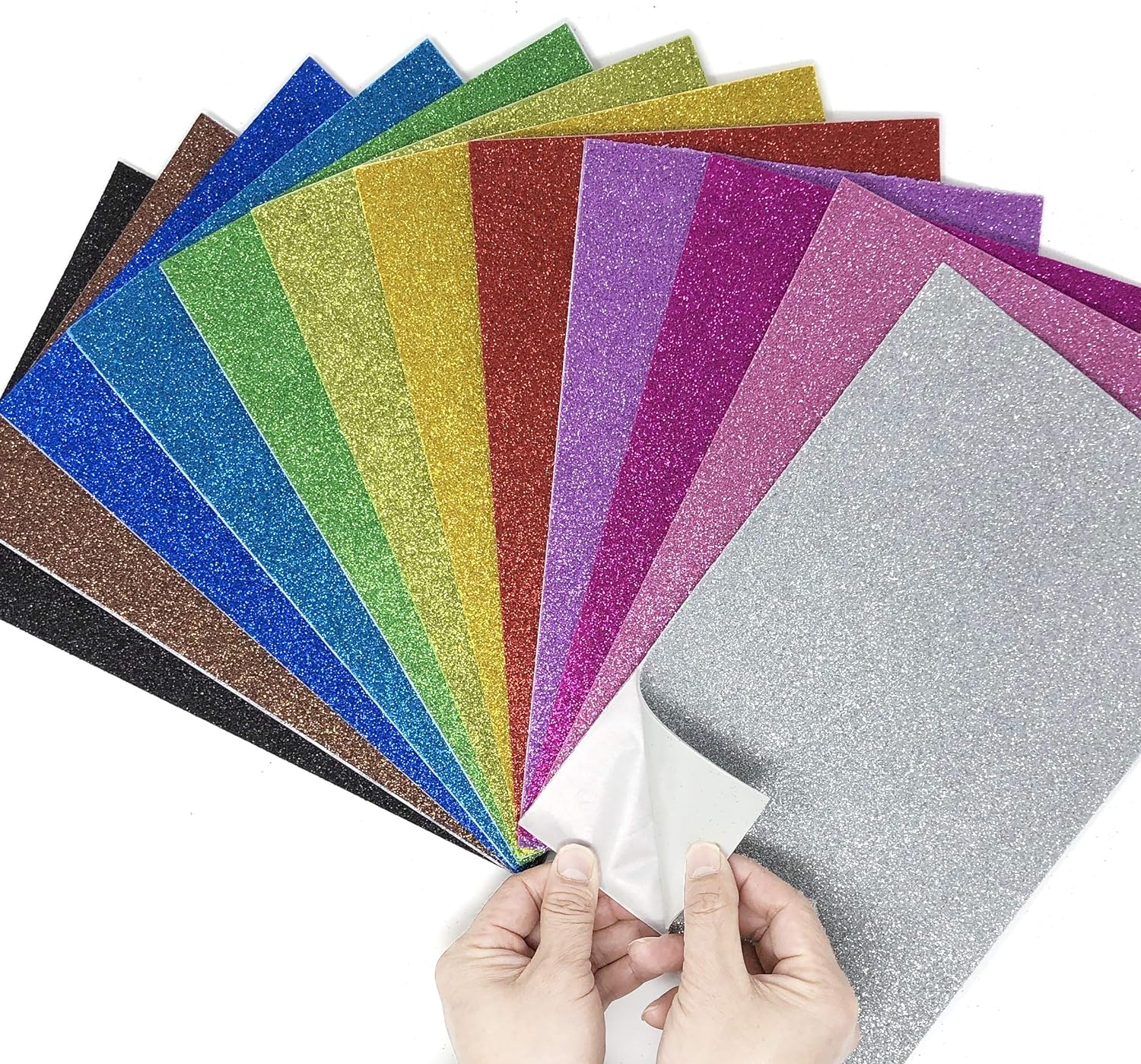 12 Pack Glitter Eva Foam Paper 8x12 Sheets Assorted Colors Perfect For Kids Art Projects And Classrooms Or Cosplay Adhesive Assorted By PAIDU