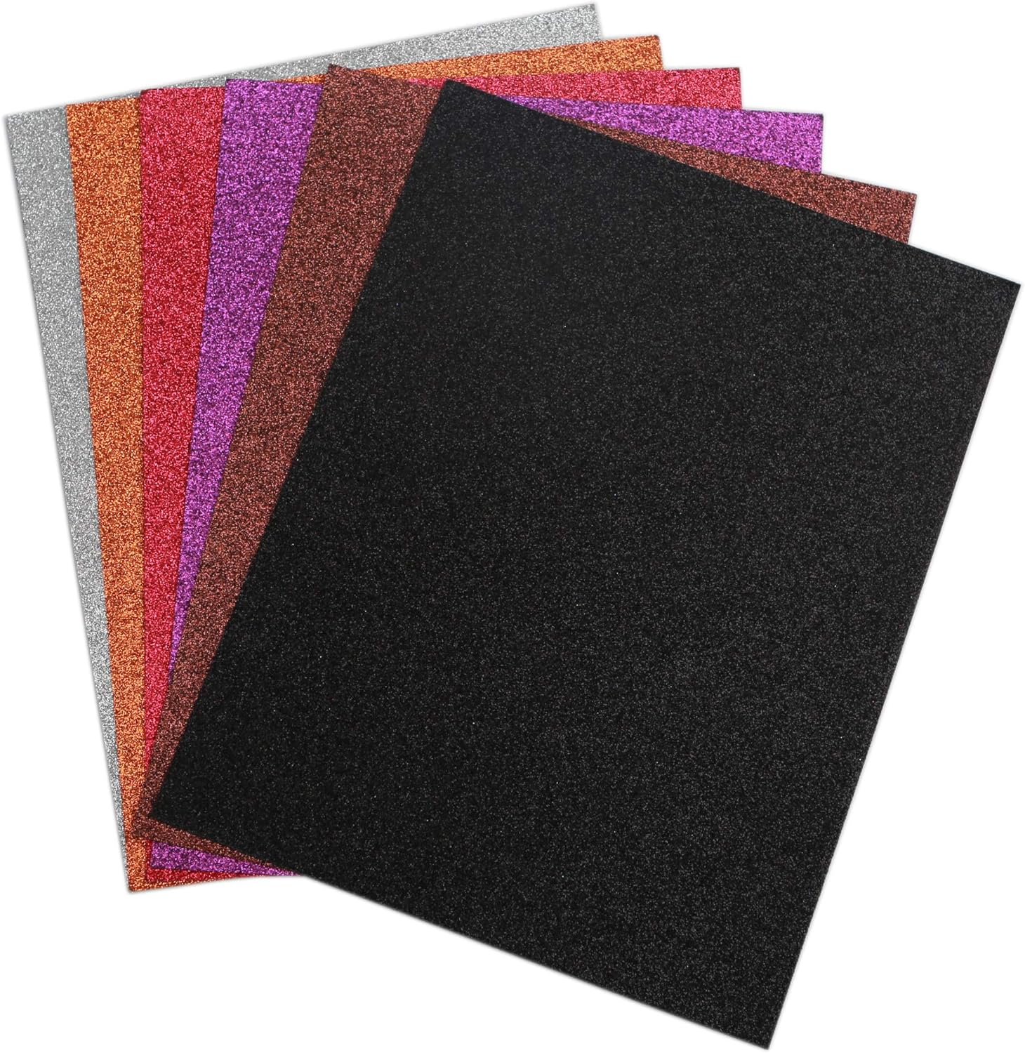16 Pack Glitter Eva Foam Handicraft Sheets Self-adhesive 8.5x11 Inches Thick And Soft Paper For DIY Projects 12 Assorted Colors By PAIDU