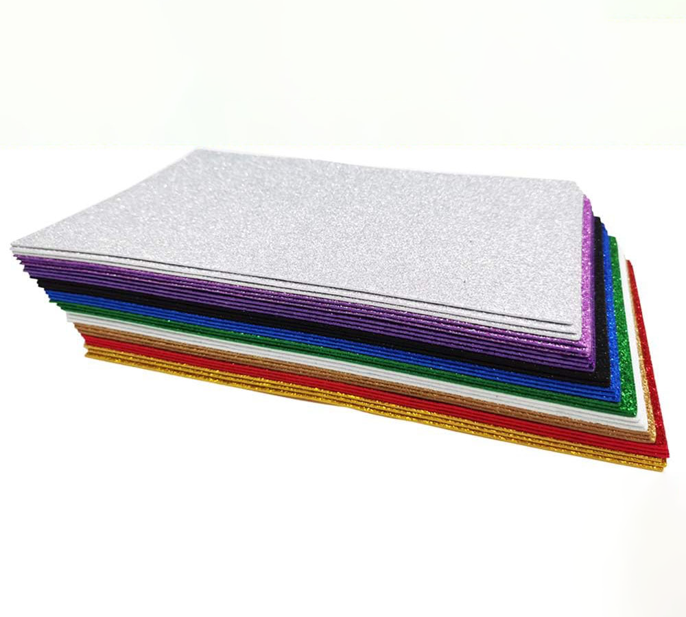 30 Pcs Glitter Eva Foam Sheets 8x12 Inch 2mm Thick Craft Foam Sheet For Children's Craft Activities DIY Cutters Arts By PAIDU