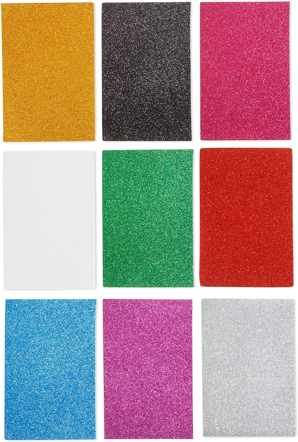 Glitter Foam Sheets Self Adhesive 12 Pack 6x9 Sticky Back Craft Foam Sheets In Assorted Sparkly Colors 2mm Eva Foam For Kids Crafts And Art Projects By PAIDU