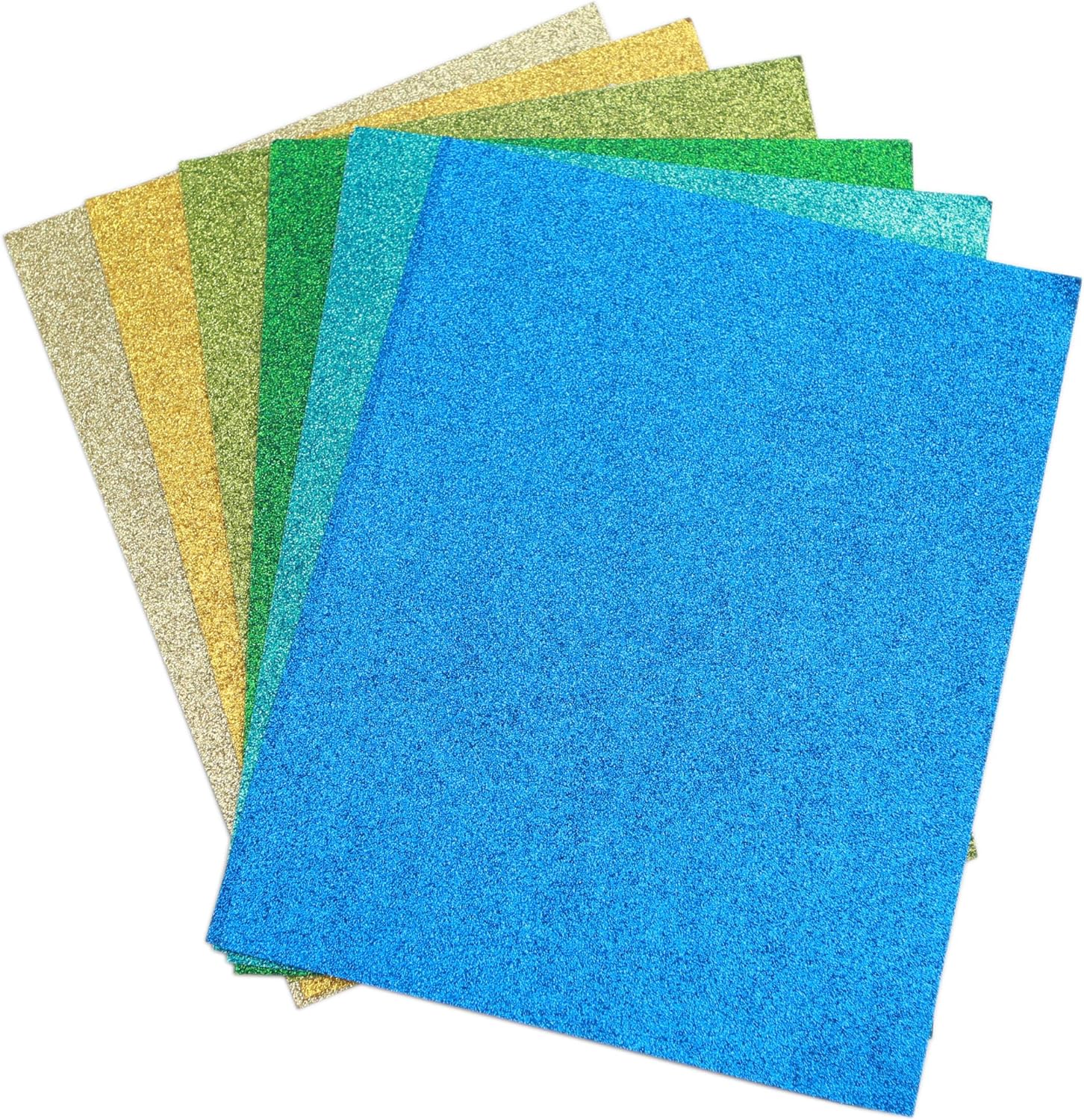16 Pack Glitter Eva Foam Handicraft Sheets Non-adhesive 8.5x11 Inches Thick And Soft Paper For DIY Projects 12 Assorted Colors By PAIDU