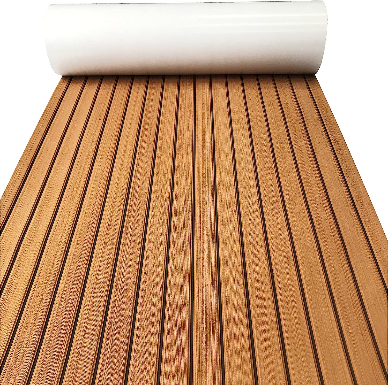Boat Flooring Eva Foam Decking Sheet Faux Teak Marine Mat Marine Carpet Cooler Tops Seating Non-slip Self-adhesive Flooring For Motorboat RV Yacht Kayak Swim Platform 94"x44"/35"/23"/16" By PAIDU