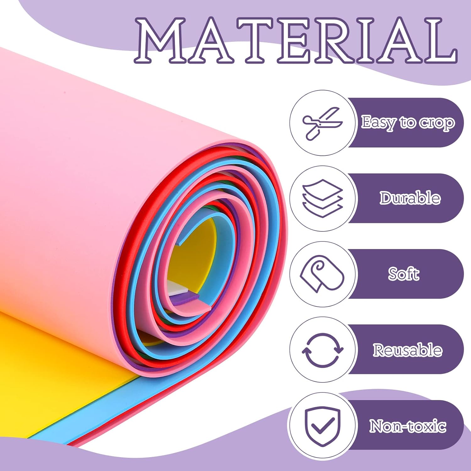 8 Pcs Craft Foam Sheets Bulk 39''x13'' Colored Eva Foam Roll High Density Foam Roll For Christmas Craft Classroom Scrapbooking DIY Cosplay Costume Armor Project Classic Colors 1.5 mm Thick By PAIDU