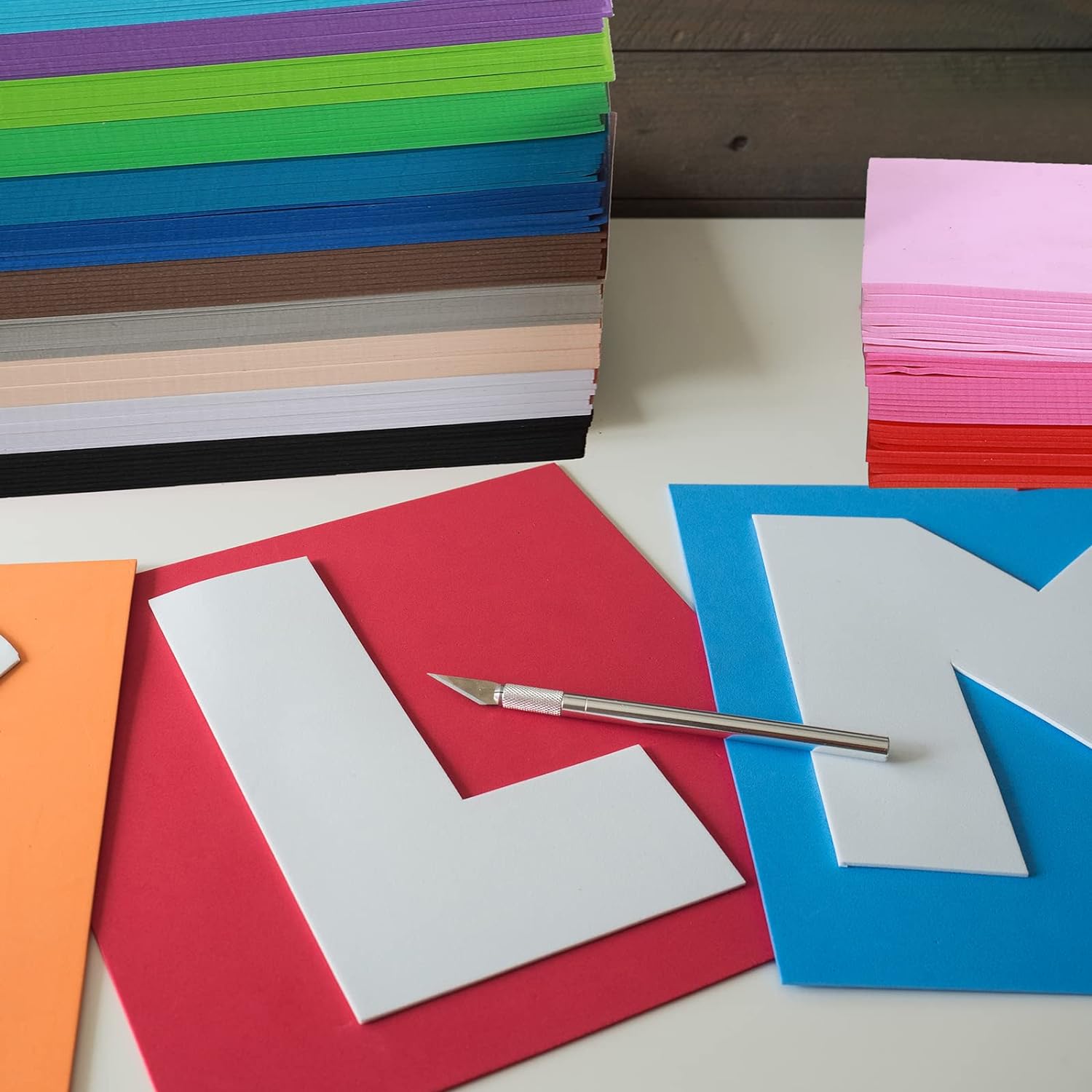 200 Sheets Colorful Eva Foam Sheets Crafts Rainbow Colorful Foam Sheets Assorted Colors Foam Paper For Projects Art Signs Cards Scrapbooking DIY Handcraft By PAIDU