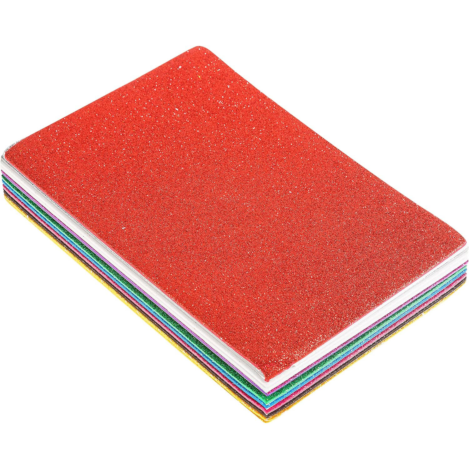 Glitter Foam Sheets Self Adhesive 12 Pack 6x9 Sticky Back Craft Foam Sheets In Assorted Sparkly Colors 2mm Eva Foam For Kids Crafts And Art Projects By PAIDU
