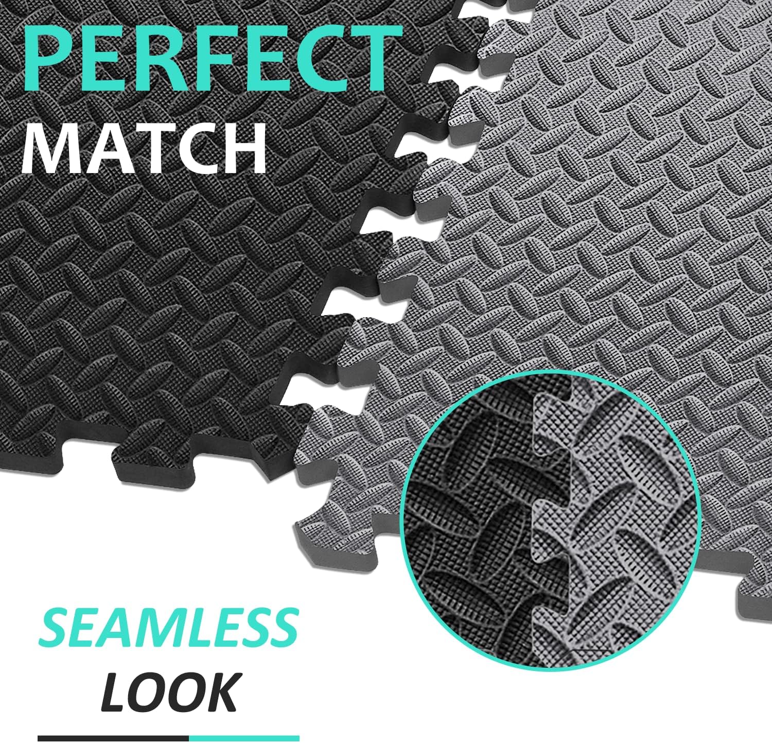 Puzzle Exercise Mat With 12/24/48 Tiles Interlocking Foam Gym Mats 24'' x 24'' Eva Foam Floor Tiles Protective Flooring Mats For Gym Equipment By PAIDU