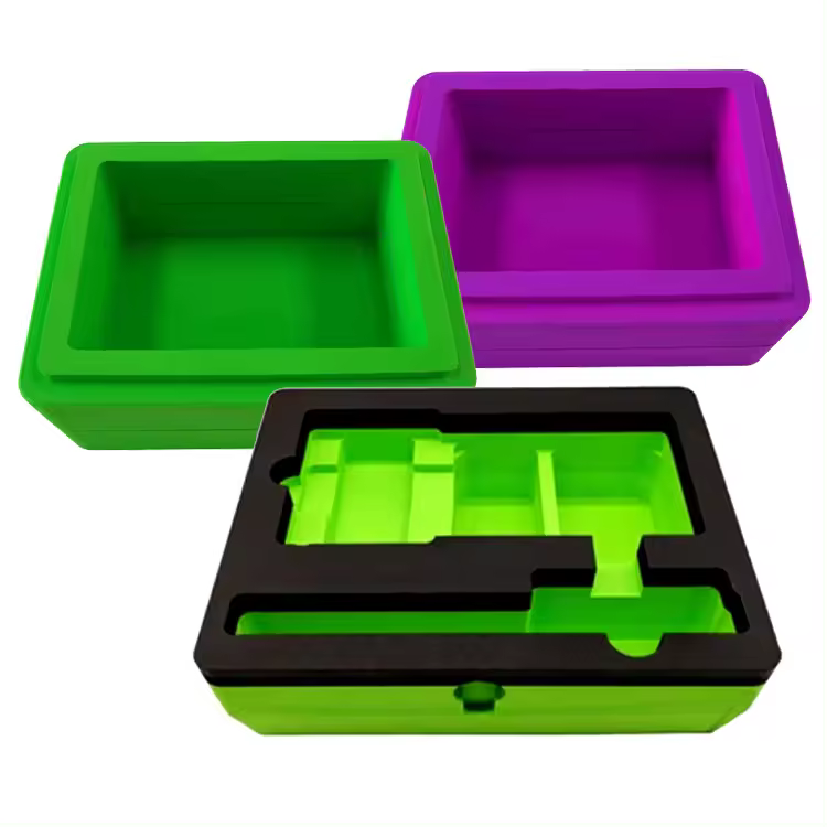 Paidu factory custom die cut 100% Grip Guaranteed hard red EVA Foam Material Packaging Box EVA case Insers