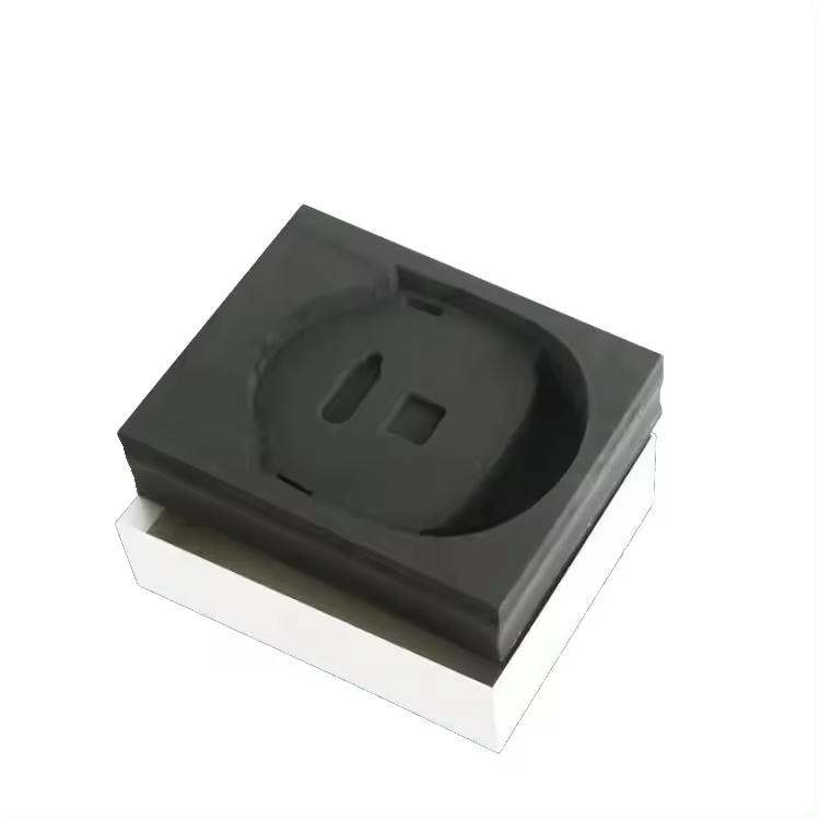 Paidu Factory custom Small Consumer electronics Case Headset Packaging Protective Oval Earphone Flat black EVA Foam Insert