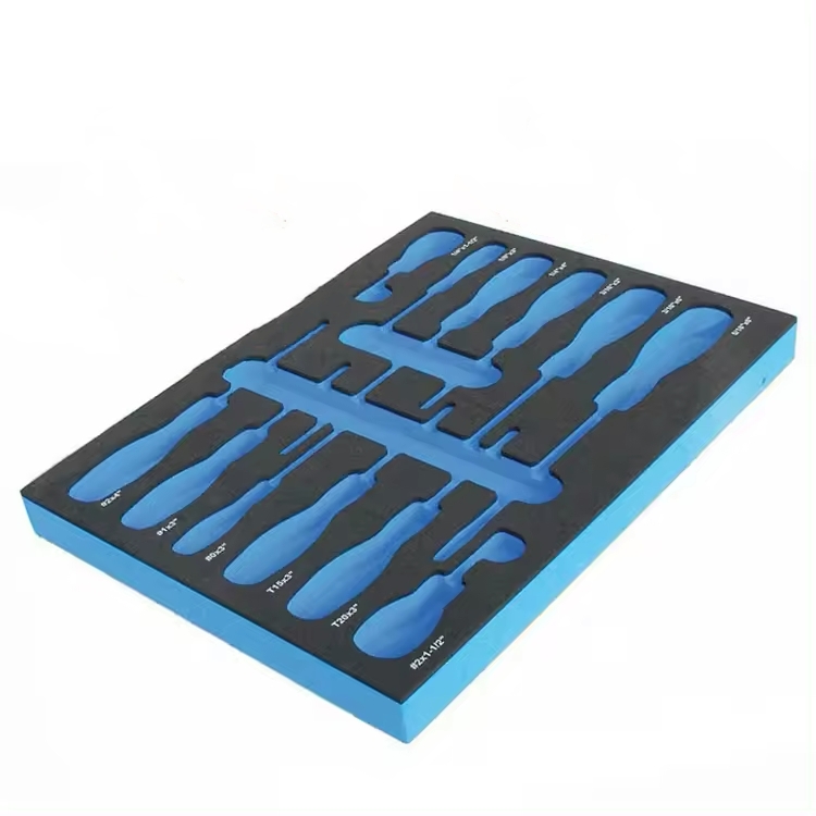 Paidu factory Custom EVA Foam Insert Die Cut CNC Milled Or Routed 2 Tone Protective Packaging Box of sponge inlay