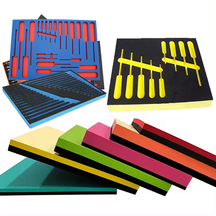 Paidu OEM ODM Factory High-end Custom Black EVA Foam Insert Packaging Die Cut Package Insert for cosmetic box perfume bottles